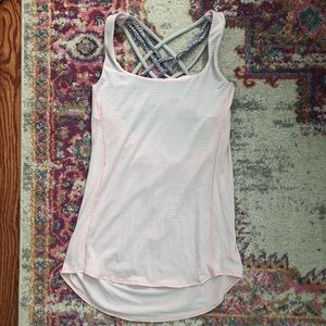 Lululemon open back tank with built in bra